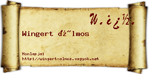 Wingert Álmos névjegykártya